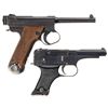 Image 2 : Two Japanese Semi-Automatic Military Pistols -A) Nagoya Type 14 Nambu Pistol