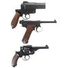 Image 2 : Two Japanese Military Handguns and One Flare Gun -A) Type 10 Flare Pistol
