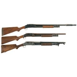 Three Winchester Slide Action Shotguns -A) Winchester Model 97 Shotgun