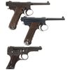 Image 2 : Three Semi-Automatic Japanese Military Pistols -A) Nagoya Type 14 Nambu Pistol