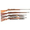 Image 1 : Four Military Bolt Action Longarms -A) Japanese 6.5mm Blank Training Rifle