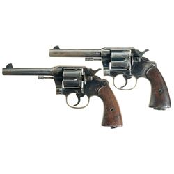 Two Colt Double Action Revolvers -A)  U.S. Colt Army Model 1909 Revolver