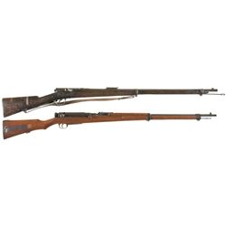 Two Japanese Military Bolt Action Rifles -A) Scarce Murata Type 18 Single Shot Rifle