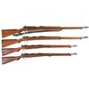 Image 1 : Four Japanese Bolt Action Military Rifles -A) Type 38 Rifle