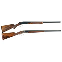 Two Double Barrel Sporting Shotguns -A) Baker Black Beauty Model Shotgun