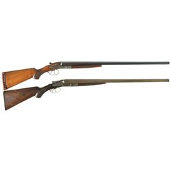 Two Double Barrel Hammerless Shotguns -A) L.C. Smith/Hunter Arms Field Grade 16 Gauge Shotgun