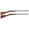 Image 1 : Two Stevens Double Barrel Hammer Longarms -A) Stevens "Three Trigger" Combination Rifle/Shotgun
