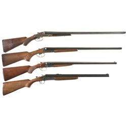 Four Double Barrel Sporting Guns -A) Worthington Arms Co. Shotgun