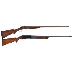 Two Ithaca Shotguns -A) Ithaca Flues Model Grade 1 Double Barrel Hammerless Shotgun