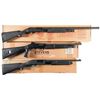 Image 1 : Three Slide Action Shotguns with Boxes -A) New England Firearms/Hawk  Industries Pardner Pump Shotgu