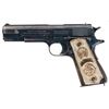 Image 1 : U.S. Army Colt Model 1911 Semi-Automatic Pistol with Mexican Markings and Ornate Grips