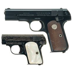 Two Colt Semi-Automatic Pistols -A) Colt Model 1903 Pocket Hammerless Pistol