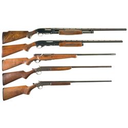 Five Shotguns -A) Pre-War Winchester Model 12 Slide Action Shotgun