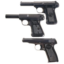 Three Semi-Automatic Pistols -A) Savage Arms Model 1907 Pistol