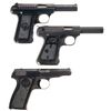 Image 2 : Three Semi-Automatic Pistols -A) Savage Arms Model 1907 Pistol