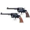 Image 1 : Two Colt Double Action Revolvers -A) Colt Official Police Heavy Barrel Revolver