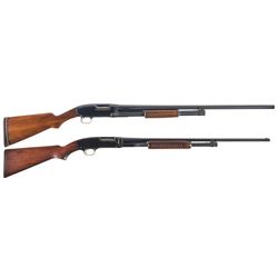 Two Winchester Slide Action Shotguns -A) Pre-War Winchester Model 12 16 Gauge Shotgun