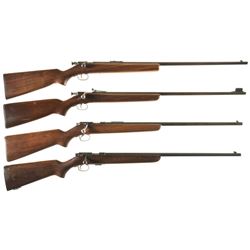 Four Winchester Bolt Action Sporting Rifles -A) Winchester Model 67 Single Shot Rifle