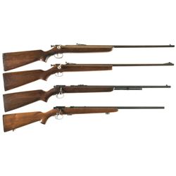 Four Winchester Bolt Action Sporting Rifles -A) Winchester Model 67 Single Shot Rifle