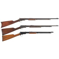 Three Winchester Slide Action Rifles -A) Winchester Model 90 Rifle