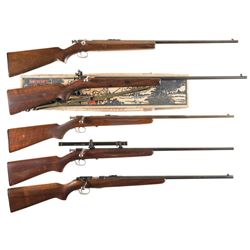 Five Winchester Sporting Rifles -A) Winchester Model 67 Smoothbore Single Shot Rifle