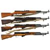 Image 1 : Four SKS Semi-Automatic Carbines with Bayonets -A) Chinese Type 56 SKS Carbine