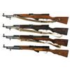 Image 2 : Four SKS Semi-Automatic Carbines with Bayonets -A) Chinese Type 56 SKS Carbine