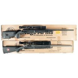 Two Savage Bolt Action Rifles with Scopes and Boxes -A) Savage Model 10 FCP Rifle