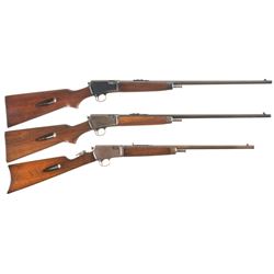 Three Winchester Semi-Automatic Rifles -A) Winchester Model 63 Rifle
