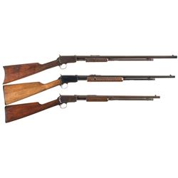 Three Winchester Slide Action Rifles -A) Winchester Model 90 Rifle
