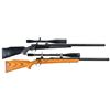 Image 1 : Two Heavy Barrel Custom Bolt Action Rifles with Scopes -A) Interarms Mark X Rifle