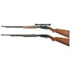 Image 2 : Two Winchester Model 61 Slide Action Rifles -A) Winchester Model 61 Rifle with Scope