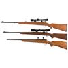 Image 2 : Three Bolt Action Rifles -A) J.C. Higgins Model 50 Rifle with Scope