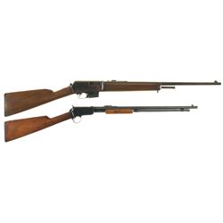 Two Winchester Sporting Rifles -A) First Year Production Winchester Model 1905 Rifle
