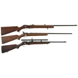 Three Winchester Sporting Bolt Action Rifles -A) Winchester Model 75 Target Rifle