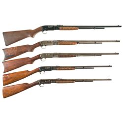 Five Remington Model 12 Slide Action Rifles -A) Remington Model 12 Rifle