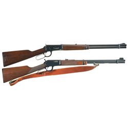 Two Winchester Sporting Lever Action Longarms -A) Pre-64 Winchester Model 94 Carbine