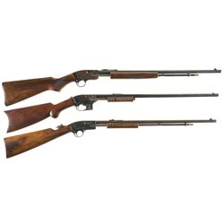 Three Sporting Slide Action Rifles -A) Savage Model 29-A Rifle