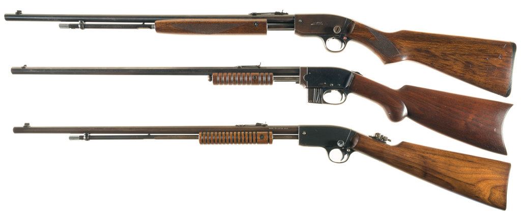 Three Sporting Slide Action Rifles -A) Savage Model 29-A Rifle