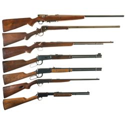 Six Sporting Longarms and One BB Gun -A) Western Field Model 149A Bolt Action Shotgun