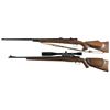 Image 2 : Two Bolt Action Sporting Rifles -A) Engraved Mauser Style Rifle