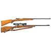 Image 1 : Two Belgian Bolt Action Rifles -A) Engraved and Val Hafner Marked Rifle