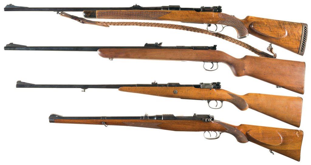 Four Bolt Action Rifles -A) Mauser Pattern Rifle in .375 H&H Magnum