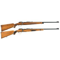 Two Steyr Mannlicher Schoenauer Sporting Bolt Action Rifles -A) Steyr Mannlicher Schoenauer Model 19