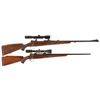 Image 1 : Two Scoped European Bolt Action Sporting Rifles -A) Engraved Wilhelm Brenneke Model 98 Rifle