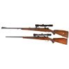 Image 2 : Two Scoped European Bolt Action Sporting Rifles -A) Engraved Wilhelm Brenneke Model 98 Rifle