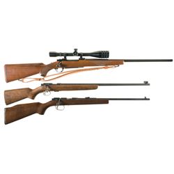 Three Bolt Action Rifles -A) Ruger M77 Rifle with Scope
