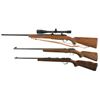 Image 2 : Three Bolt Action Rifles -A) Ruger M77 Rifle with Scope