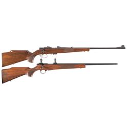 Two Bolt Action Rifles -A) Anschutz-Savage Model 54 M Sporter Rifle