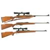 Image 1 : Three Remington Bolt Action Rifles -A) Remington Model 700 Rifle with Scope